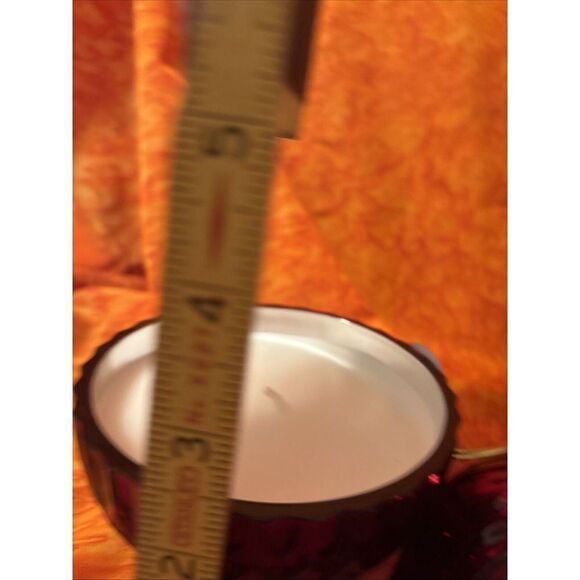 NWT Place and Time Red Glass Holder & Candle Spiced Winter Apple 5”by 5” - Picture 5 of 5